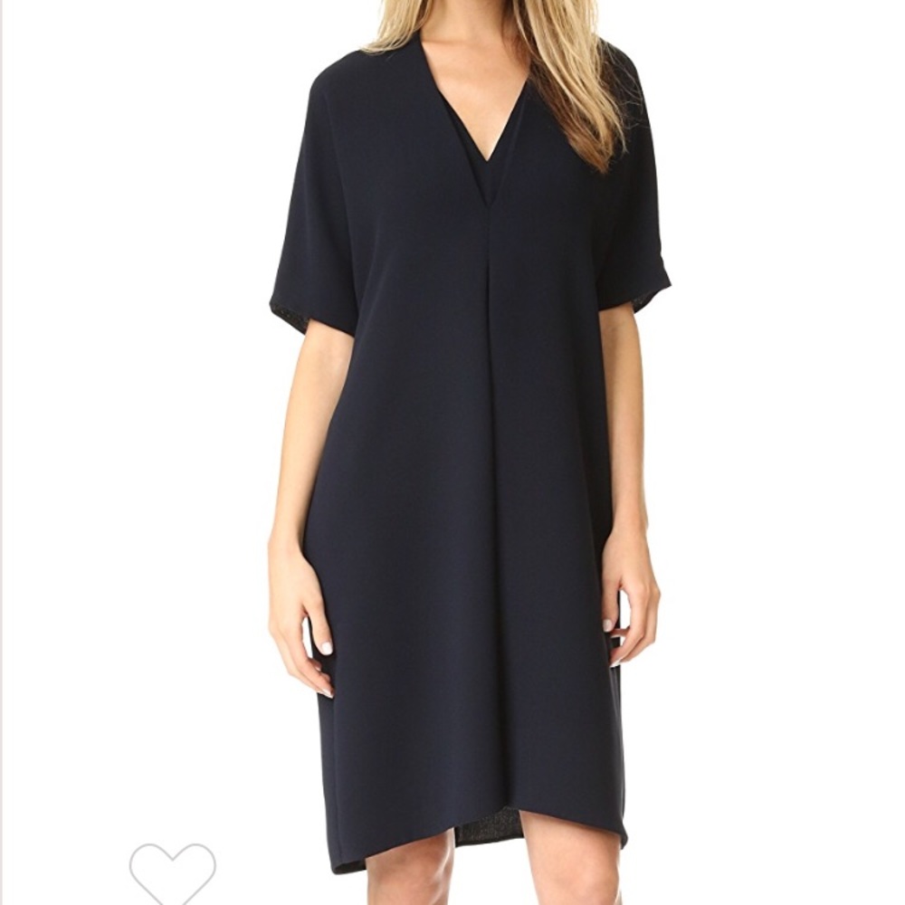 Vince Crepe Double V Dress - Picture 2 of 6